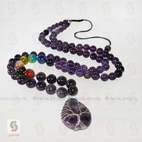 گردنبند آمیتیست+۷چاکر